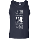 Bible Verse Men 100% Cotton Tank Top - "Psalm 119:105" Design 20 (White Font) - Meditate Healing Christian Store