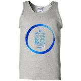 Bible Verse Men 100% Cotton Tank Top - "Psalm 61:2" Design 15 - Meditate Healing Christian Store
