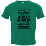 Bible Verse Toddler Jersey T-Shirt - "Psalm 119:105" Design 15 (Black Font) - Meditate Healing Christian Store