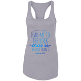 Bible Verses Ladies Ideal Racerback Tank - "Psalm 61:2" Design 7 - Meditate Healing Christian Store