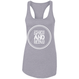 Bible Verse Ladies Ideal Racerback Tank - "Psalm 119:105" Design 8 (White Font) - Meditate Healing Christian Store