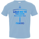 Bible Verse Toddler Jersey T-Shirt - "Psalms 61:2" Design 1 - Meditate Healing Christian Store