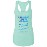 Bible Verses Ladies Ideal Racerback Tank - "Psalm 61:2" Design 18 - Meditate Healing Christian Store