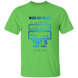 Bible Verse Men 5.3 oz. T-Shirt - "Psalm 61:2" Design 5 - Meditate Healing Christian Store
