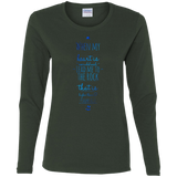 Bible Verse Ladies' Cotton Long Sleeve T-Shirt - "Psalms 61:2" Design 3 - Meditate Healing Christian Store