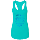 Bible Verses Ladies Ideal Racerback Tank - "Psalm 61:2" Design 17 - Meditate Healing Christian Store