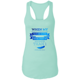 Bible Verses Ladies Ideal Racerback Tank - "Psalm 61:2" Design 13 - Meditate Healing Christian Store