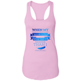 Bible Verses Ladies Ideal Racerback Tank - "Psalm 61:2" Design 13 - Meditate Healing Christian Store