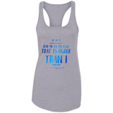Bible Verses Ladies Ideal Racerback Tank - "Psalm 61:2" Design 11 - Meditate Healing Christian Store