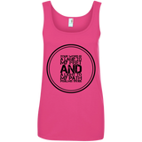 Bible Verses Ladies' 100% Ringspun Cotton Tank Top - "Psalm 119:105" Design 8 (Black Font) - Meditate Healing Christian Store