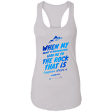 Bible Verses Ladies Ideal Racerback Tank - "Psalm 61:2" Design 14 - Meditate Healing Christian Store