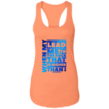 Bible Verses Ladies Ideal Racerback Tank - "Psalm 61:2" Design 20 - Meditate Healing Christian Store