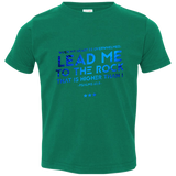 Bible Verse Toddler Jersey T-Shirt - "Psalms 61:2" Design 12 - Meditate Healing Christian Store
