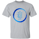 Bible Verse Men 5.3 oz. T-Shirt - "Psalm 61:2" Design 15 - Meditate Healing Christian Store