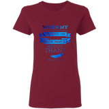 Bible Verses Ladies' 5.3 oz. T-Shirt - "Psalm 61:2" Design 13 - Meditate Healing Christian Store