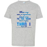 Bible Verse Toddler Jersey T-Shirt - "Psalms 61:2" Design 6 - Meditate Healing Christian Store