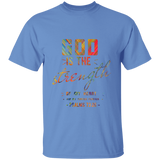 Bible Verse Men 5.3 oz. T-Shirt - "Psalm 73:26" Design 6 - Meditate Healing Christian Store