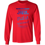 Bible Verse Ladies' Cotton Long Sleeve T-Shirt - Lead Me To The Rock That Is Higher Than I ~Psalms 61:2~ Design 18