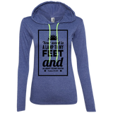 Bible Verse Ladies' Long Sleeve T-Shirt Hoodie - "Psalm 119:105" Design 2 (Black Font) - Meditate Healing Christian Store