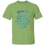 Bible Verse Men 5.3 oz. T-Shirt - "Psalm 61:2" Design 17 - Meditate Healing Christian Store