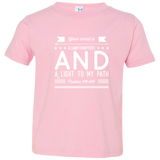 Bible Verse Toddler Jersey T-Shirt - "Psalm 119:105" Design 14 (White Font) - Meditate Healing Christian Store