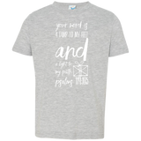 Bible Verse Toddler Jersey T-Shirt - "Psalm 119:105" Design 18 (White Font) - Meditate Healing Christian Store