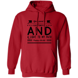 Bible Verse Men G185 Pullover Hoodie 8 oz. - Your Word Is Light To My Path ~Psalm 119:105~ Design 14
