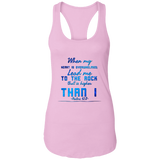 Bible Verses Ladies Ideal Racerback Tank - "Psalm 61:2" Design 6 - Meditate Healing Christian Store