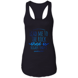 Bible Verses Ladies Ideal Racerback Tank - "Psalm 61:2" Design 7 - Meditate Healing Christian Store