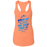 Bible Verses Ladies Ideal Racerback Tank - "Psalm 61:2" Design 14 - Meditate Healing Christian Store