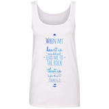 Bible Verses Ladies' 100% Ringspun Cotton Tank Top - "Psalm 61:2" Design 3 - Meditate Healing Christian Store