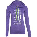 Bible Verse Ladies' Long Sleeve T-Shirt Hoodie - "Psalm 119:105" Design 18 (White Font) - Meditate Healing Christian Store