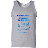 Bible Verse Men 100% Cotton Tank Top - "Psalm 61:2" Design 18 - Meditate Healing Christian Store