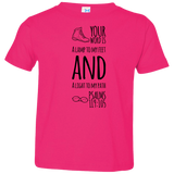 Bible Verse Toddler Jersey T-Shirt - "Psalm 119:105" Design 20 (Black Font) - Meditate Healing Christian Store