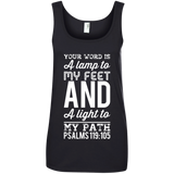 MeditateHealing.com | Bible Verse Ladies' 100% Ringspun Cotton Tank Top