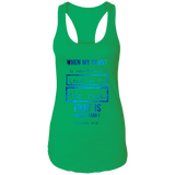 Bible Verses Ladies Ideal Racerback Tank - "Psalm 61:2" Design 5 - Meditate Healing Christian Store