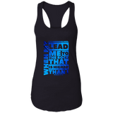 Bible Verses Ladies Ideal Racerback Tank - "Psalm 61:2" Design 20 - Meditate Healing Christian Store