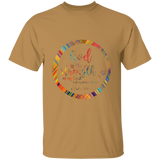Bible Verse Men 5.3 oz. T-Shirt - "Psalm 73:26" Design 9 - Meditate Healing Christian Store