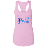 Bible Verses Ladies Ideal Racerback Tank - "Psalm 61:2" Design 12 - Meditate Healing Christian Store