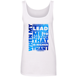 Bible Verses Ladies' 100% Ringspun Cotton Tank Top - "Psalm 61:2" Design 20 - Meditate Healing Christian Store