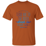 Bible Verse Men 5.3 oz. T-Shirt - "Psalm 61:2" Design 7 - Meditate Healing Christian Store