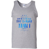 Bible Verse Men 100% Cotton Tank Top - "Psalm 61:2" Design 11 - Meditate Healing Christian Store