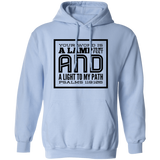 Bible Verse Men G185 Pullover Hoodie 8 oz. - Your Word Is Light To My Path ~Psalm 119:105~ Design 12