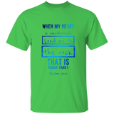 Bible Verse Men 5.3 oz. T-Shirt - "Psalm 61:2" Design 5 - Meditate Healing Christian Store