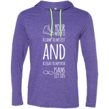 Bible Verse Men Long Sleeve T-Shirt Hoodie - "Psalm 119:105" Design 20 (White Font) - Meditate Healing Christian Store