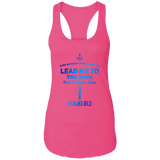 Bible Verses Ladies Ideal Racerback Tank - "Psalm 61:2" Design 1 - Meditate Healing Christian Store