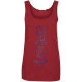 Bible Verses Ladies' 100% Ringspun Cotton Tank Top - "Psalm 61:2" Design 2 - Meditate Healing Christian Store
