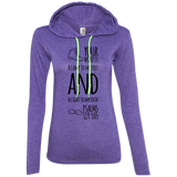 Bible Verse Ladies' Long Sleeve T-Shirt Hoodie - "Psalm 119:105" Design 20 (Black Font) - Meditate Healing Christian Store