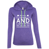 Bible Verse Ladies' Long Sleeve T-Shirt Hoodie - "Psalm 119:105" Design 14 (White Font) - Meditate Healing Christian Store