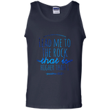 Bible Verse Men 100% Cotton Tank Top - "Psalm 61:2" Design 7 - Meditate Healing Christian Store